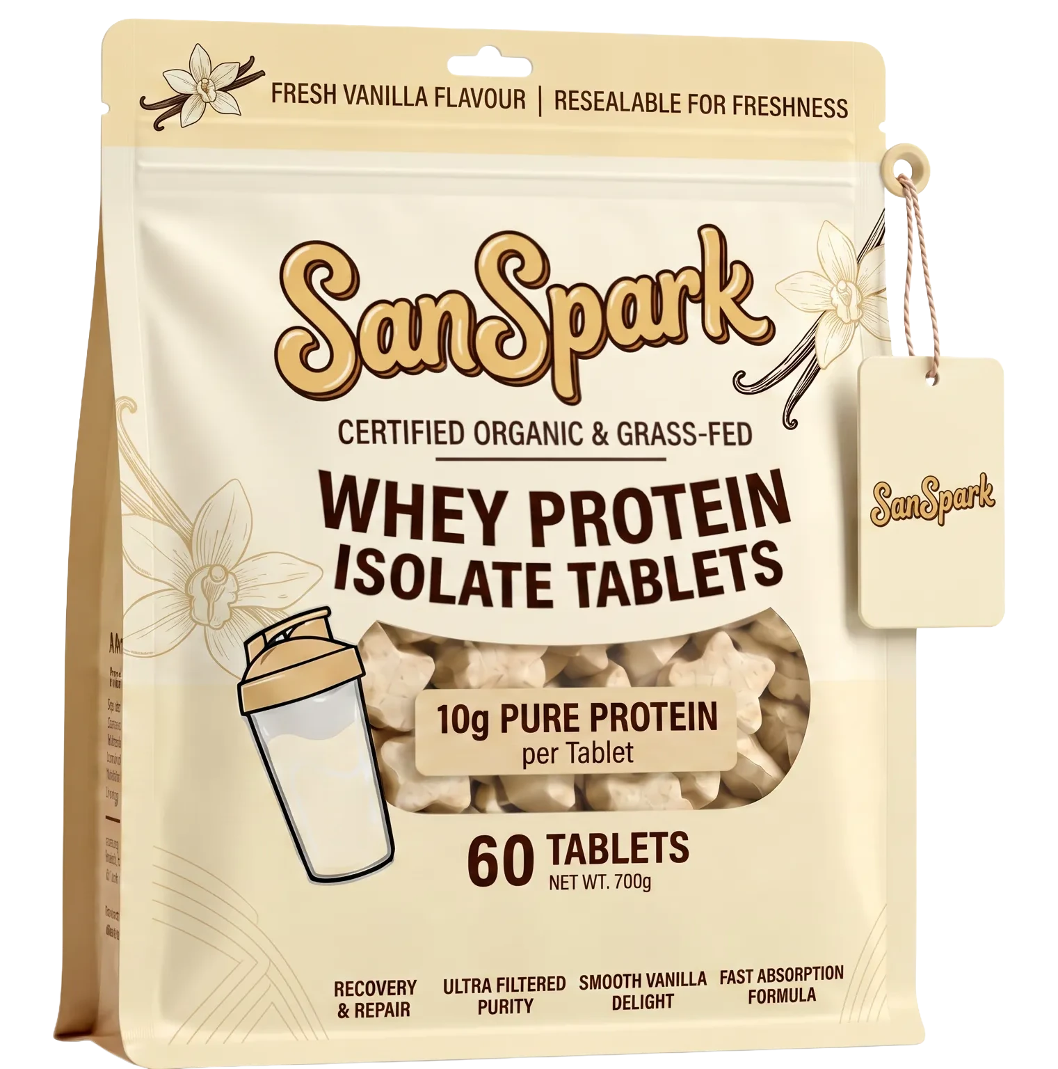 SANSPARK Vanilla whey protein tablets